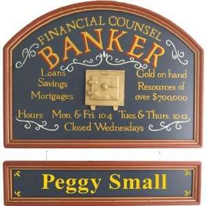  Personalized Banker Nameboard Sign