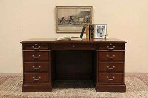 Executive Vintage Walnut Office Desk  