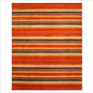  Hand Loom Knotted Wool Red Angora Contemporary Rug Size 