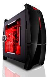 NZXT LEXA BLACKLINE Mid ATX Case/Temp Display/1394/Red  