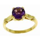 Galaxy Gold Products, inc 14K. Solid Gold Solitaire Ring with Purple 