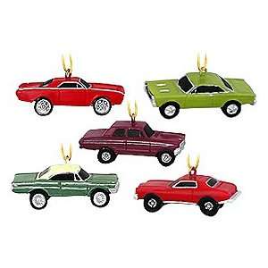  FORD 5 PACK MINIATURE MUSTANG ORNAMENT S.   Christmas 