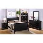Coaster 4pc Queen Size Sleigh Bedroom Set Louis Philippe Style in 