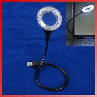 USB 18 White LED Flexible Light Lamp For PC Notebook Laptop 