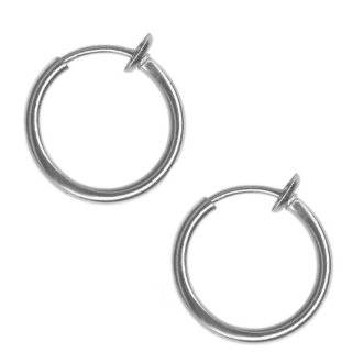  Fake Silver Clip on Costume Earring Lip Ring Body Hoop Clothing