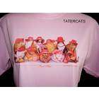 SweetPea Ladies Red Hat Society Kitty Cat T Shirt Pink X  Large