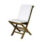 All Things Cedar Set of 2 Outdoor Patio Folding Chair Cushions   White