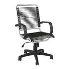 Euro Style Bradley Bungie Chair in Black and Aluminum by Euro Style