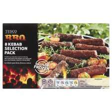 Tesco Barbeque 8 Kebab Selection Pack 450G   Groceries   Tesco 