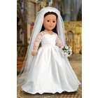   with Ivory Satin Shoes and Tule Vail; fits 18 inch American Girl dolls