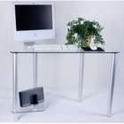 tier one designs clear glass corner computer desk clear and