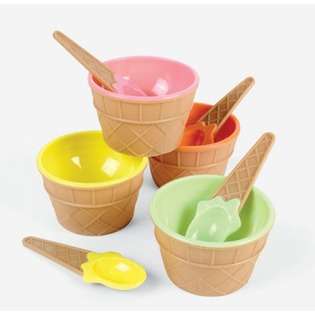 Designed 2B Sweet Plastic Ice Cream Dishes (1 dz) 