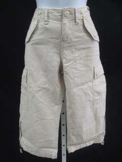 PAPER DENIM & CLOTH Khaki Cargo Capris Shorts Size 26  