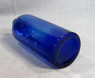 10 ANTIQUE APOTHECARY PHARMACY MEDICAL BLOWN COBALT BLUE GLASS BOTTLE 