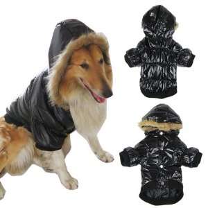  Platinum Pets Dog Winter Dog Coat, Medium, Black Pet 
