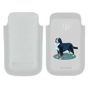  Bernese Mountain Dog on BlackBerry Leather Pocket Case 
