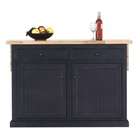   Kitchen Island with Flip Up Butcher Block Top   Finish Concord Cherry