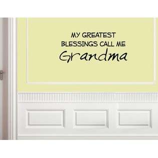 My greatest blessings call me Grandma Vinyl wall quotes and sayings 
