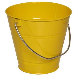 JAM Paper Yellow Small Colorful Metal Pail Buckets   36 pails per 