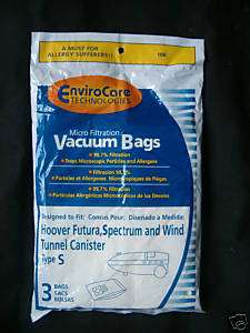 24 HOOVER Windtunnel Allergy Vacuum TYPE S Bags FAST   