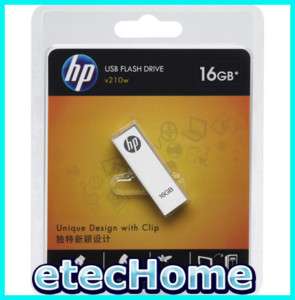 HP v210w 16GB 16G USB Flash Pen Drive Metal Clip  