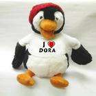 SHOPZEUS Chubbs Plush Penguin Toy with I Love Dora T Shirt