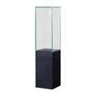 Diamond Sofa 60 Glass Tower Display with Hand Carved Pedestal Base 