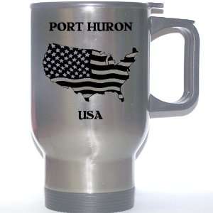  US Flag   Port Huron, Michigan (MI) Stainless Steel Mug 