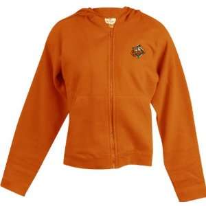  Baltimore Orioles Womens Orange Full Zip Hoody Sweatshirt 