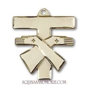  Gold Filled Franciscan Tau Cross Pendant Jewelry