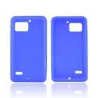   Blue Crystal Silicone Skin Case Cover For Motorola Droid Bionic XT875