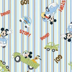  Disney Mickey Nursery Fabric 43/44 100% Cotton 68x68 D/R 