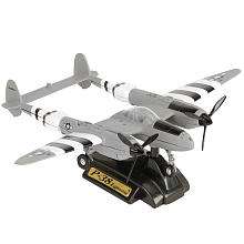 True Heroes Sky Warriors Die Cast Plane   Grey P 38 Lightning   Toys 