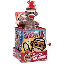 Sock Monkey Jack in the Box   Schylling   