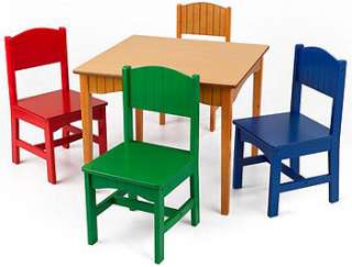 KidKraft Nantucket Table & 4 Primary Chairs 2612  