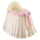 Baby Doll Swag Bassinet Liner/Skirt and Hood with Pink Sash Size 