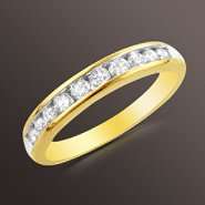 Celestial Star(tm) 1/2 cttw Round Diamond Channel Band in 14K Yellow 