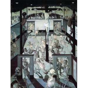     Paul Delvaux   32 x 42 inches   Crucifixion III