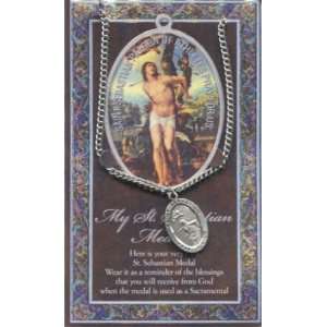 St. Sebastian Medal (950 540) on 18 Chain with Picture Folder