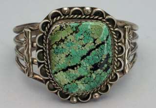 Vintage Native American Navajo UNIQUE Turquoise Sterling Silver 