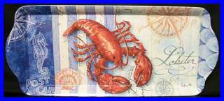   Medium Melamine Serving Tray NEW Lobster Seafood Kitchen Dining  