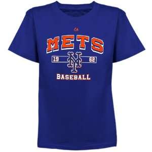 MLB Majestic New York Mets Youth Past Time Original T Shirt   Royal 