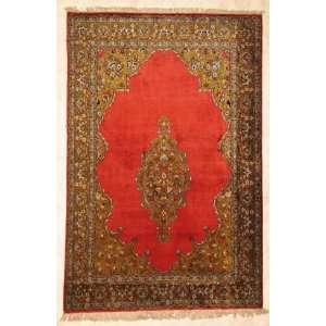  4x6 Hand Knotted Qum Persian Rug   43x67
