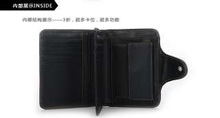   genuine Leather Wallet Pockets Card Clutch Cente Bifold Purse 236 931