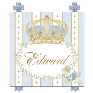   prince crown french blue personalized name plaques