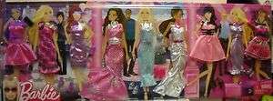 1835 NRFB Mattel Barbie 9 Fashion Evening/Party Dresses Set  