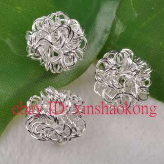   SHIP 100pcs Beautiful Silver Plated Spacer Beads 12mm KS7613  