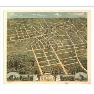 Historic Corry, Pennsylvania, c. 1870 (L) Panoramic Map 