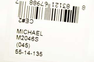 MICHAEL KORS MK 2046S 045 SUNGLASSES SILVER METAL AVIATOR DARK GREY 