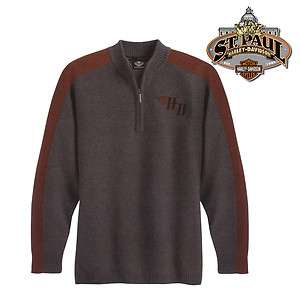Harley Davidson® Mens 1/4 Zip Sweater 96731 12VM  